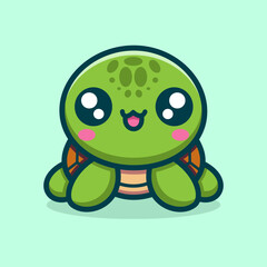 Cute Turtle Cartoon Vector Art, Illustration and Graphic