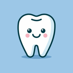Cute Tooth Cartoon Vector Art, Illustration and Graphic