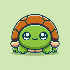 Cute Turtle Cartoon Vector Art, Illustration and Graphic