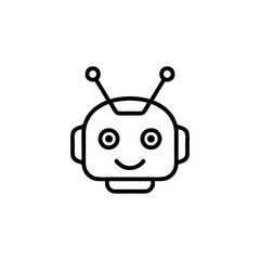 Funny 3D cartoon robot character illustration, a humorous android icon representing technology, social media, and communication support