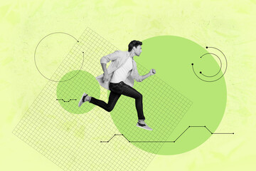 3d sketch image full collage of happy girl guy stand bubble communication scribble icon speech...