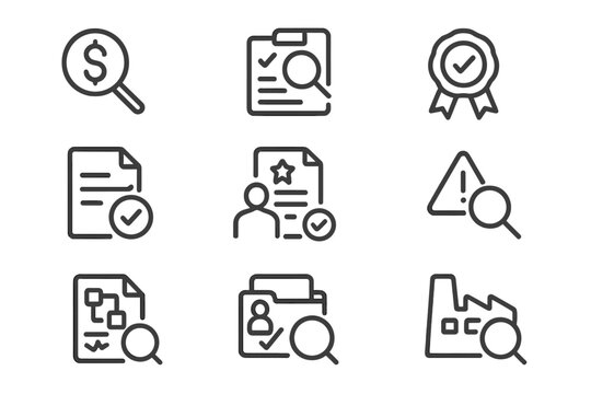 Business and finance icons vector illustration for digital and print media design