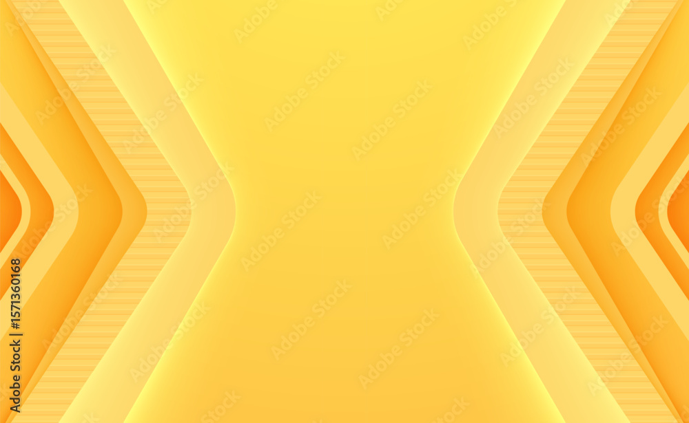 Poster golden abstract wave background with yellow gradient and curved lines design