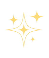 Golden Yellow Sparkling Stars