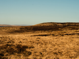Wide open space in Peak District farmland Holmfirth countryside