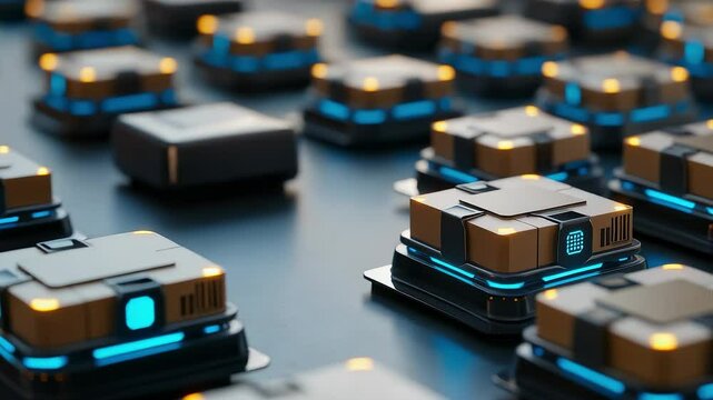 Abstract Tech Data Nodes Connecting Future Intelligent Systems