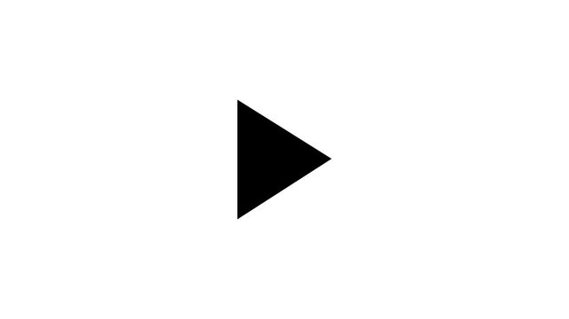 "White Fast Forward Button Icon Animation on White Background -Dynamic Media Control Symbol Motion"