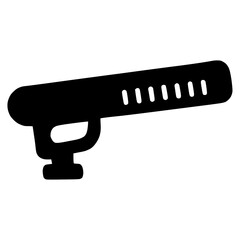 Shotgun Microphone Silhouette Icon