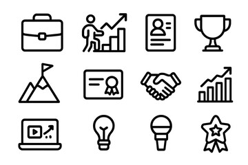 Professional growth and success vector illustration for business icons design