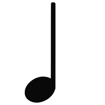 Quarter Note Silhouette Icon