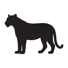 Obraz premium Tiger Silhouette Vector Illustration 