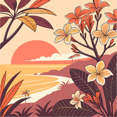 seamless background with flowers