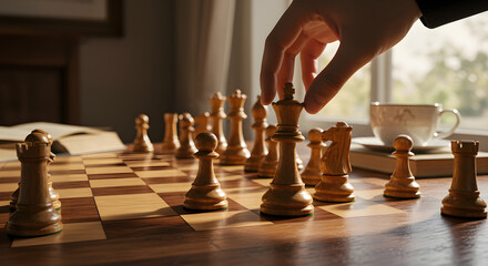 Strategic Chess Game A Masterful Move in Progress