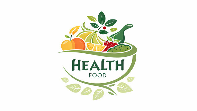 Healthy food logo design for nutrition and wellness brand