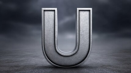 Monochrome u-turn sign fading into background abstract art urban environment digital illustration