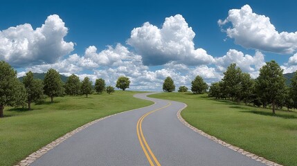 Surreal u-turn road in the sky abstract landscape gigapixel standard metaphysical environment dreamlike viewpoint