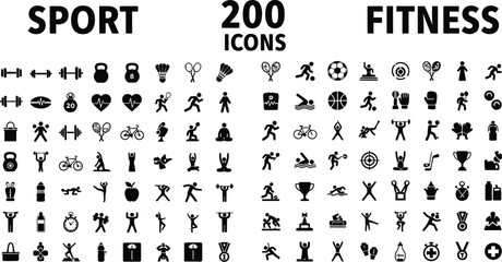 Collection of sport and fitness icons for your design projects and websites