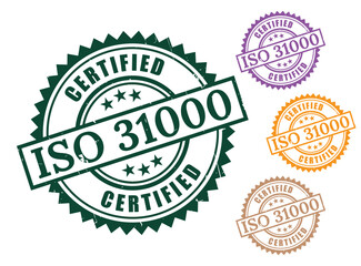 ISO 31000 Approved Badges, Risk Assessment System Stamp Set