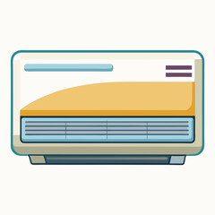Flat Style AC Unit Illustration