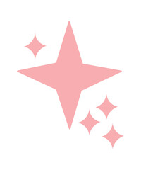 Pink Star Cluster with Decorative Sparkles