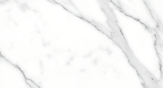 Elegant white marble texture with grey veins, seamless background for designs
