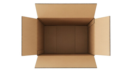 Open Cardboard Box Top View