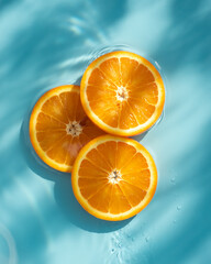 Fresh lemons floating in water generative ai