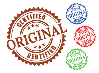 Authenticity Verified Badges, Certified Original Product Vector Set