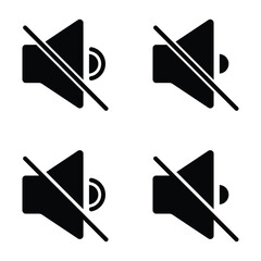 speaker icon set. noise icons symbol. sound level. silent signs. Volume symbol. Megaphone icons set. Loudspeaker megaphone icon collection. Shout announce. Loud speaker public announcement. EPS 10. 
