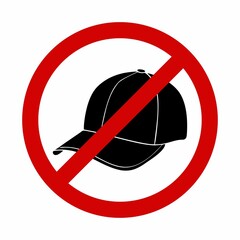 No Hats Allowed Warning Sign
