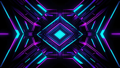 Futuristic Neon Geometry