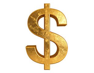 Obraz premium Golden Dollar Sign ($) (Solid)