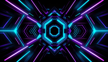 Futuristic Neon Geometry