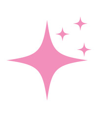 Pink Sparkle Star with Twinkles