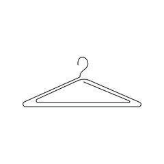 Vector One continuous line art drawing of clothe's hanger minimalist concept of Landry