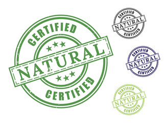 Eco Organic Product Badges, Certified Natural Guarantee Vector Labels
