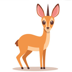 Cute gerenuk flat vector