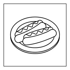 vector illustration of food color book on white background