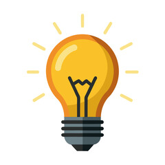 Outline Light Bulb Illustration Design