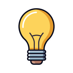 Obraz premium Outline Light Bulb Illustration Design