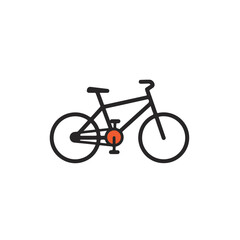 Fototapeta premium A simple and elegant illustration of a bicycle in profile.