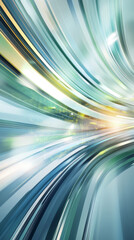 Abstract digital background with dynamic curved lines in blue and yellow tones