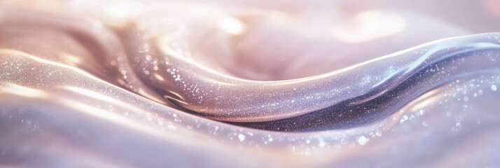 Abstract shimmering waves of soft pastel hues as ethereal background