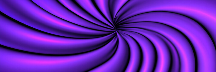 Abstract spiral with blue and purple light rays creates dynamic visual background