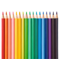 colored pencils isolated on white background