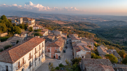 Obraz premium capture enchanting lifestyle and vibrant atmosphere of italy showcasing serene landscapes and picturesque nature