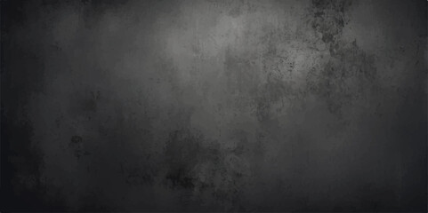 Old dirty black concrete wall with a dark grunge metal texture