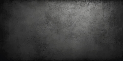 Old dirty black concrete wall with a dark grunge metal texture