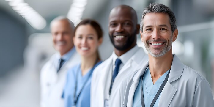Diverse Medical Team Promoting Healthcare Excellence