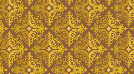 seamless pattern with gold ornament